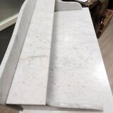 Old dressing table in wood and marble