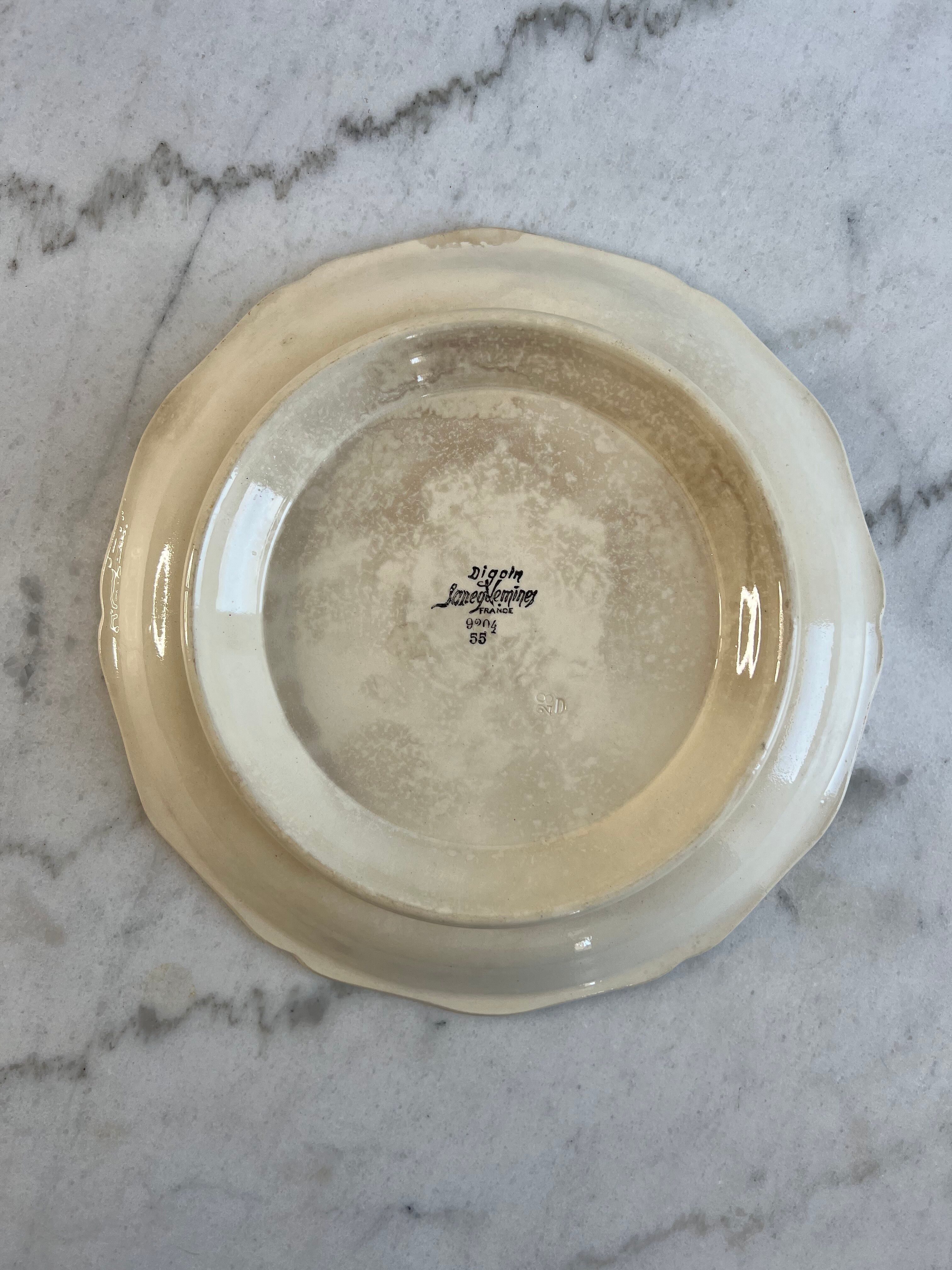 Iron earth Sarreguemines compote dish