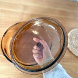 Vintage smoked glass casserole dish Corning France