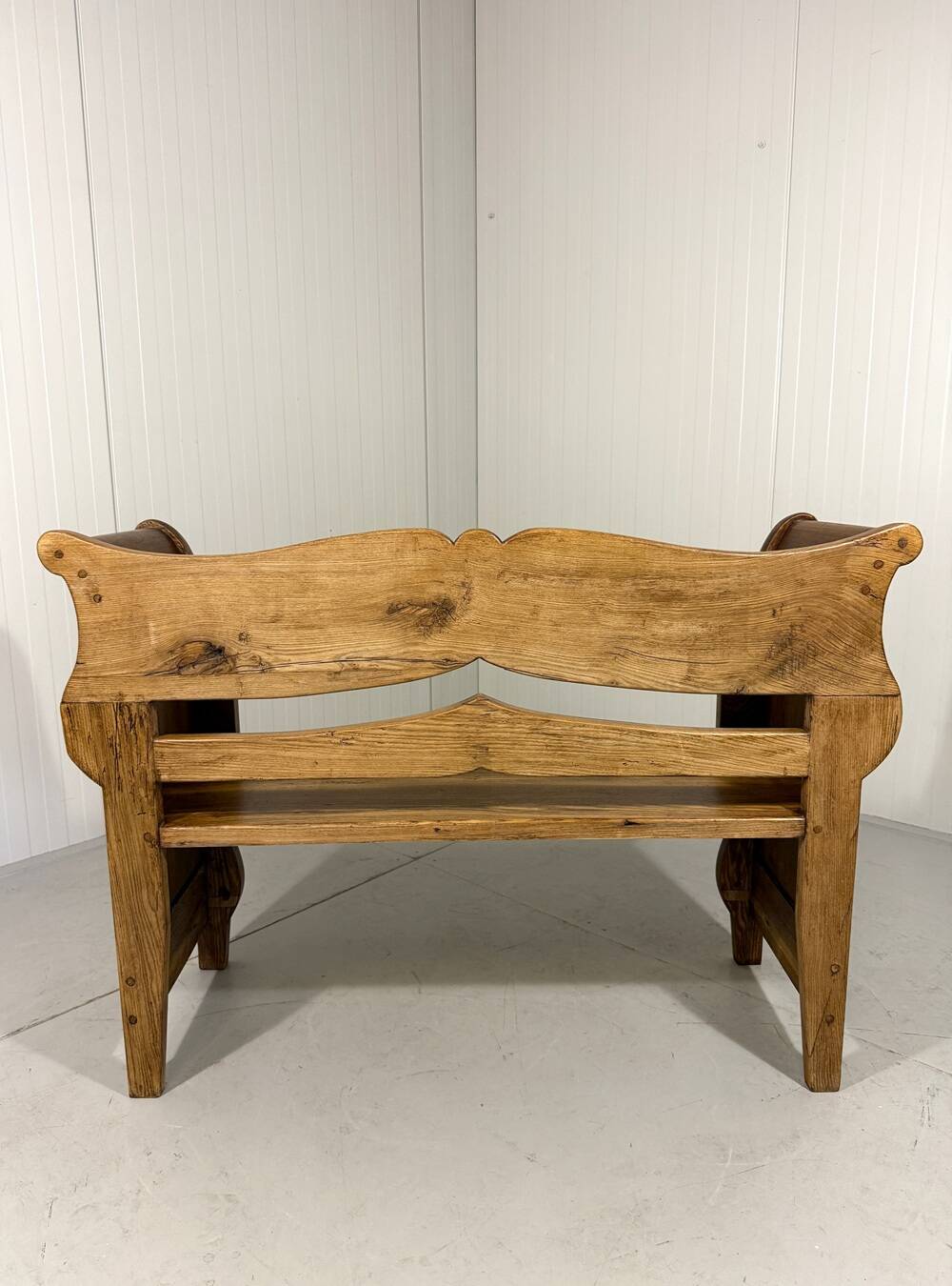 Antique oak bench in Biedemeier style 1860-1900