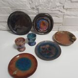 Ceramic lot signed Alice Colonieu