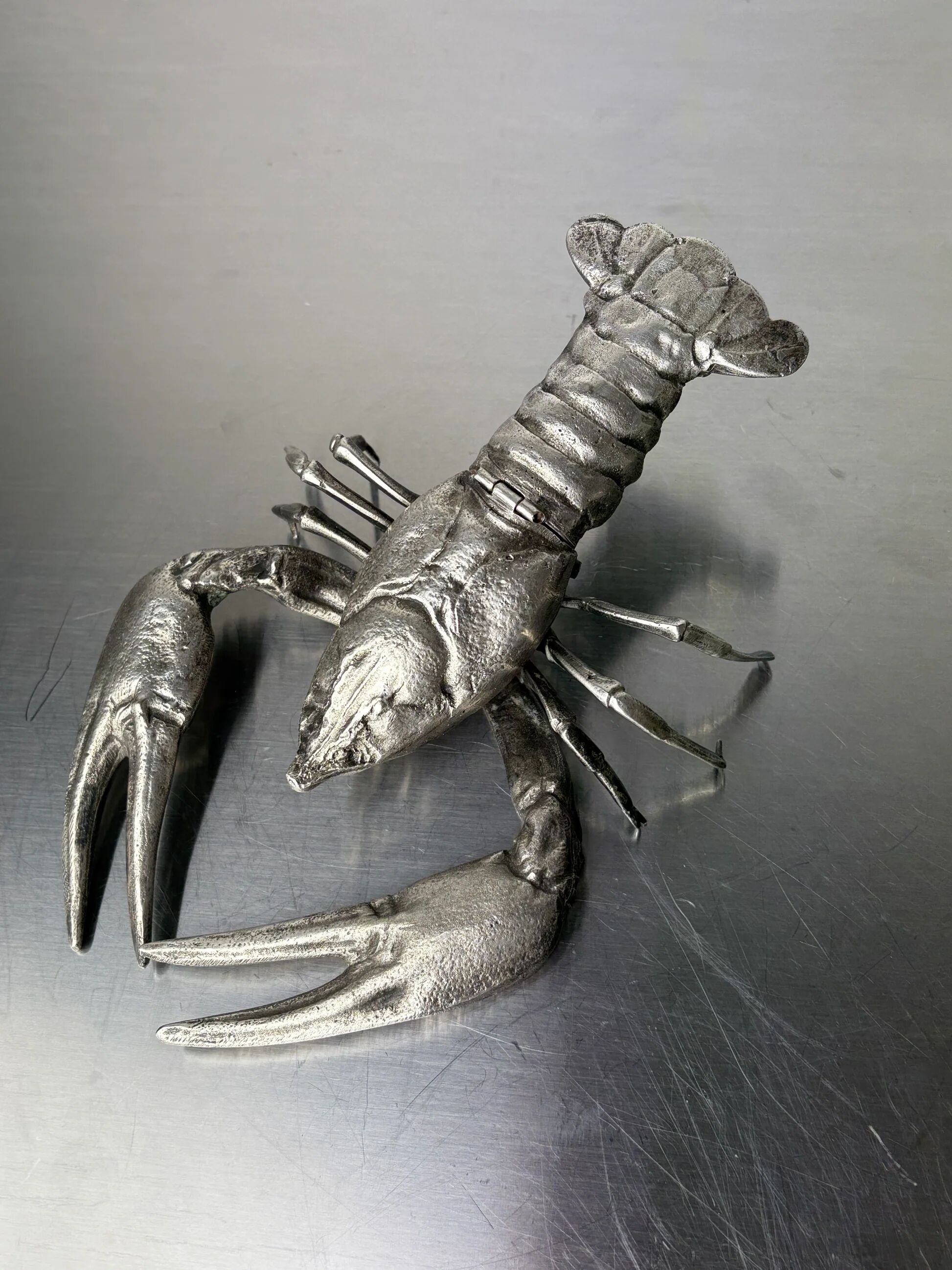 Lobster jewellery box, silver plated, Italy, 1950s
