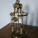 Glass and brass lantern