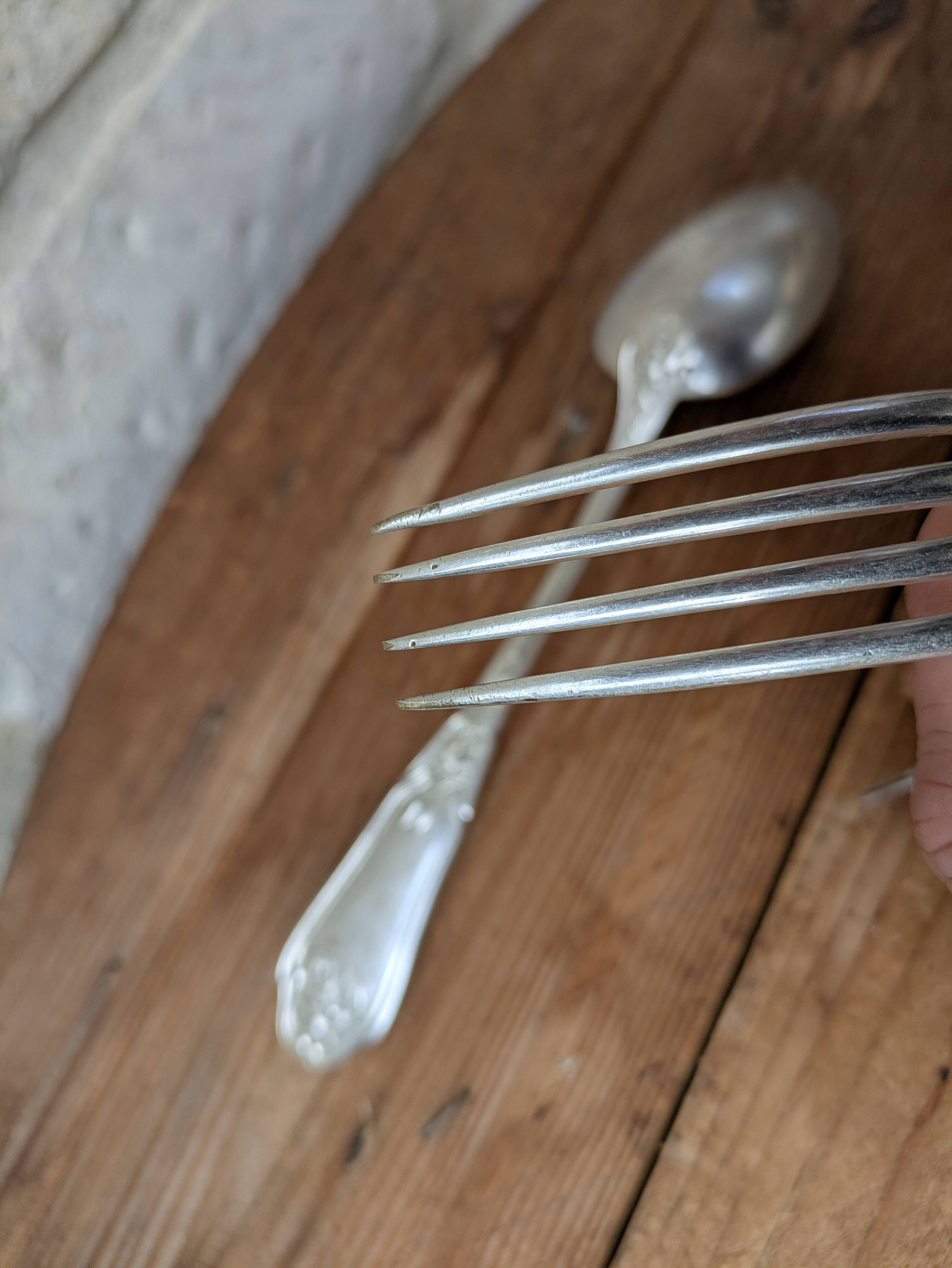 Ravinet d'Enfert silver plated fork and spoon set 84g