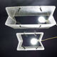 Lucite shopping bag lamps mid-century, set of 2