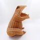 Vintage wicker frog and scoubidou, Olivier Cajan, 1970s