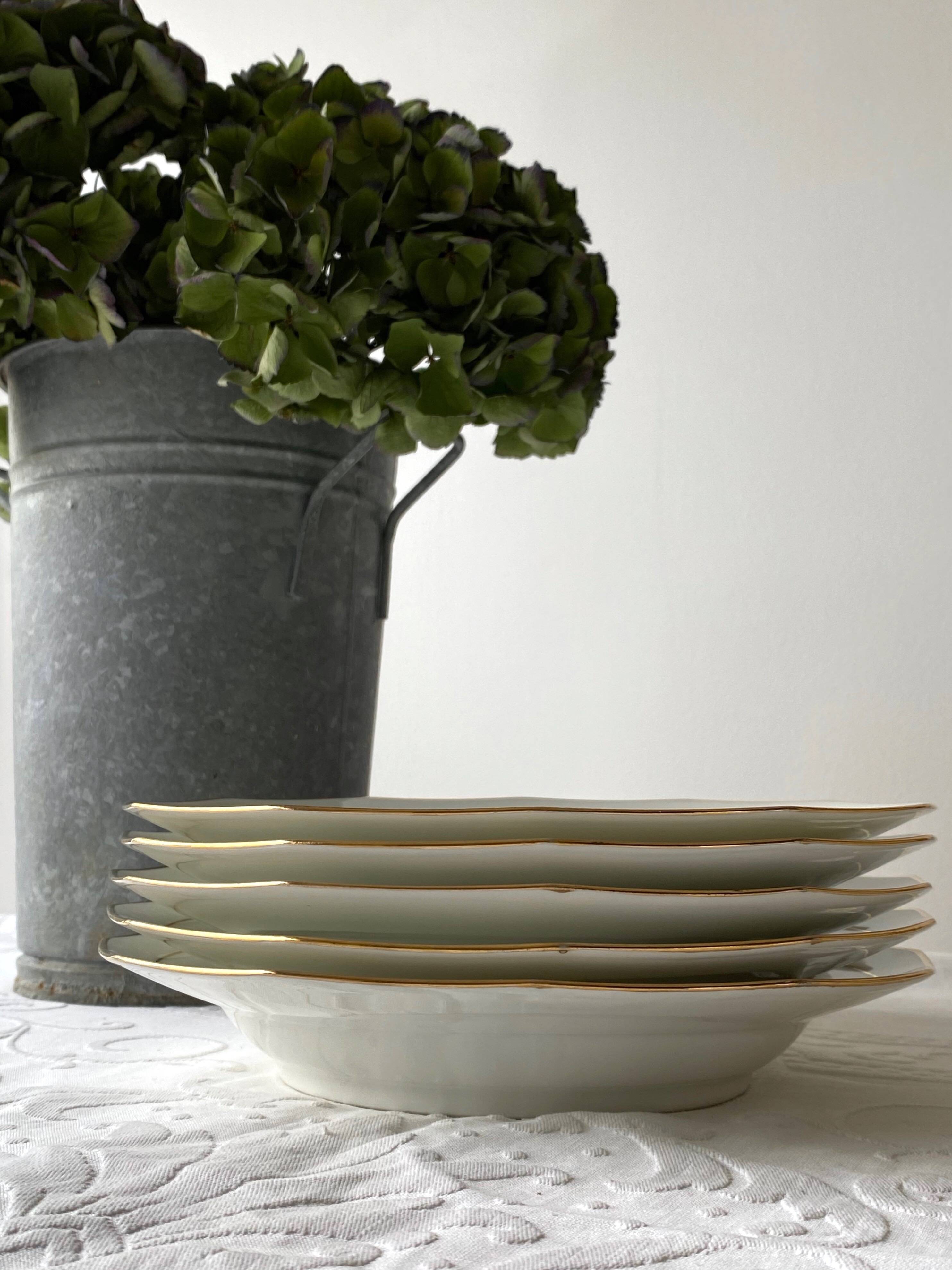 Limoges porcelain soup plates