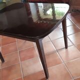 Vintage varnished table with extensions 1955