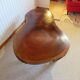 Tripod coffee table - solid okoumé wood - organic shape - brutalist style