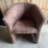 Fauteuil arrondi en velours