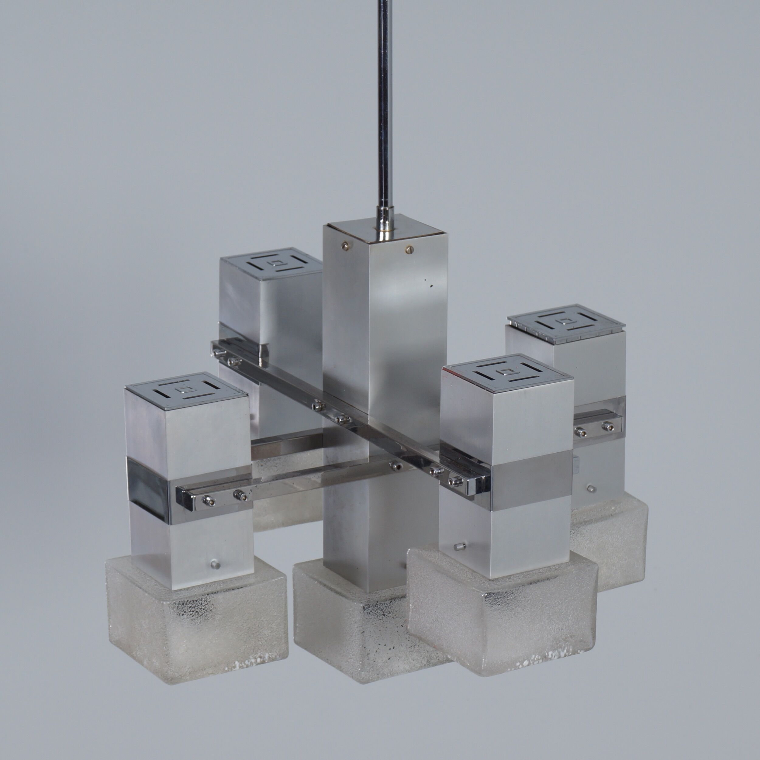 Italian cube pendant by Gaetano Sciolari, 1970s
