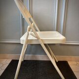 Duo de chaises pliantes en acier années 1980