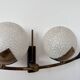 Vintage brass and opaline wall lamp, Arlus, France 1960s