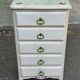 Commode Louis XV chiffonnier shabby chic relooké 1950