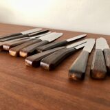 Set of 12 horn knives 1950