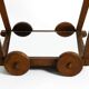 Beautiful, unique 1930s tea trolley bar cart made of solid oak wood