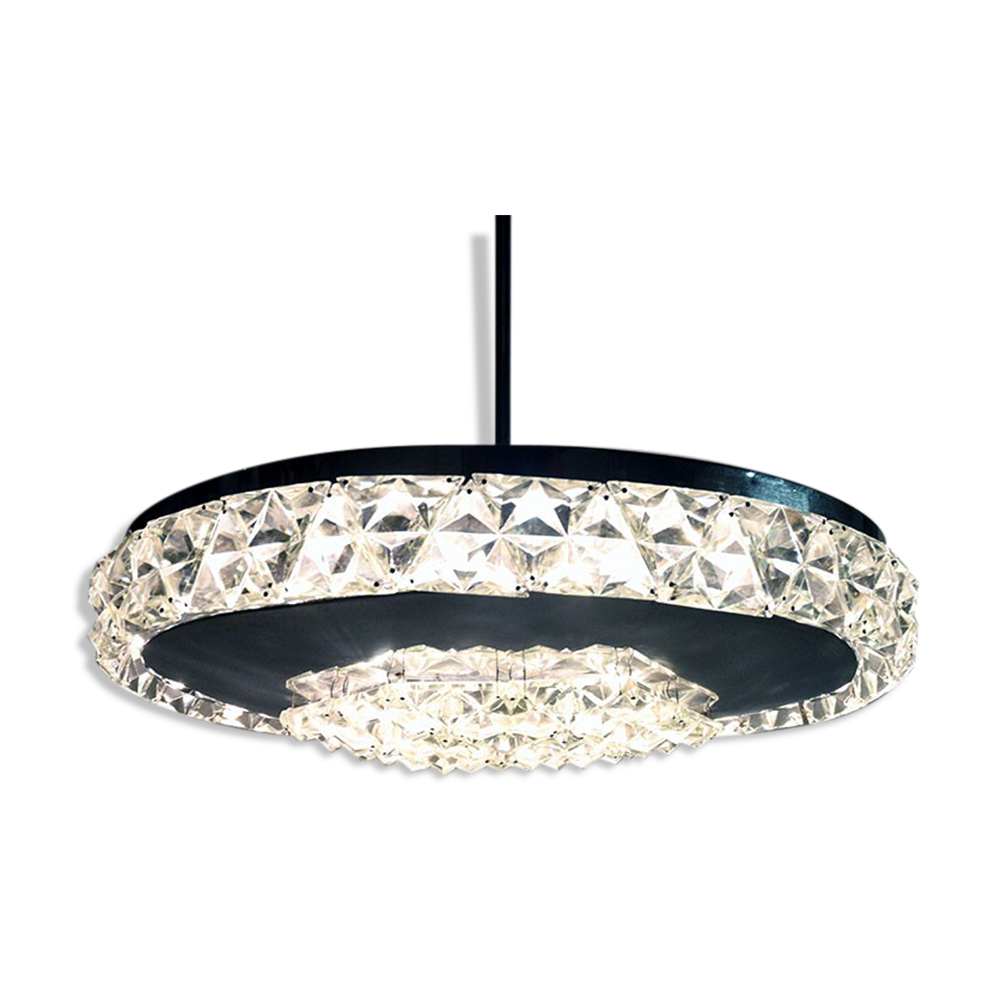 Chandelier with crystals 1970s