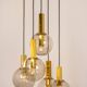 Grand cascading chandelier design with smoked glass by Cosack, Germany, 1970s.