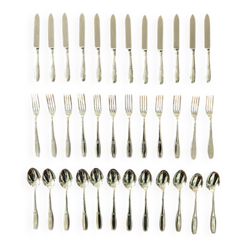 Ercuis, dessert cutlery, fruit and cheese, 36 art deco pieces