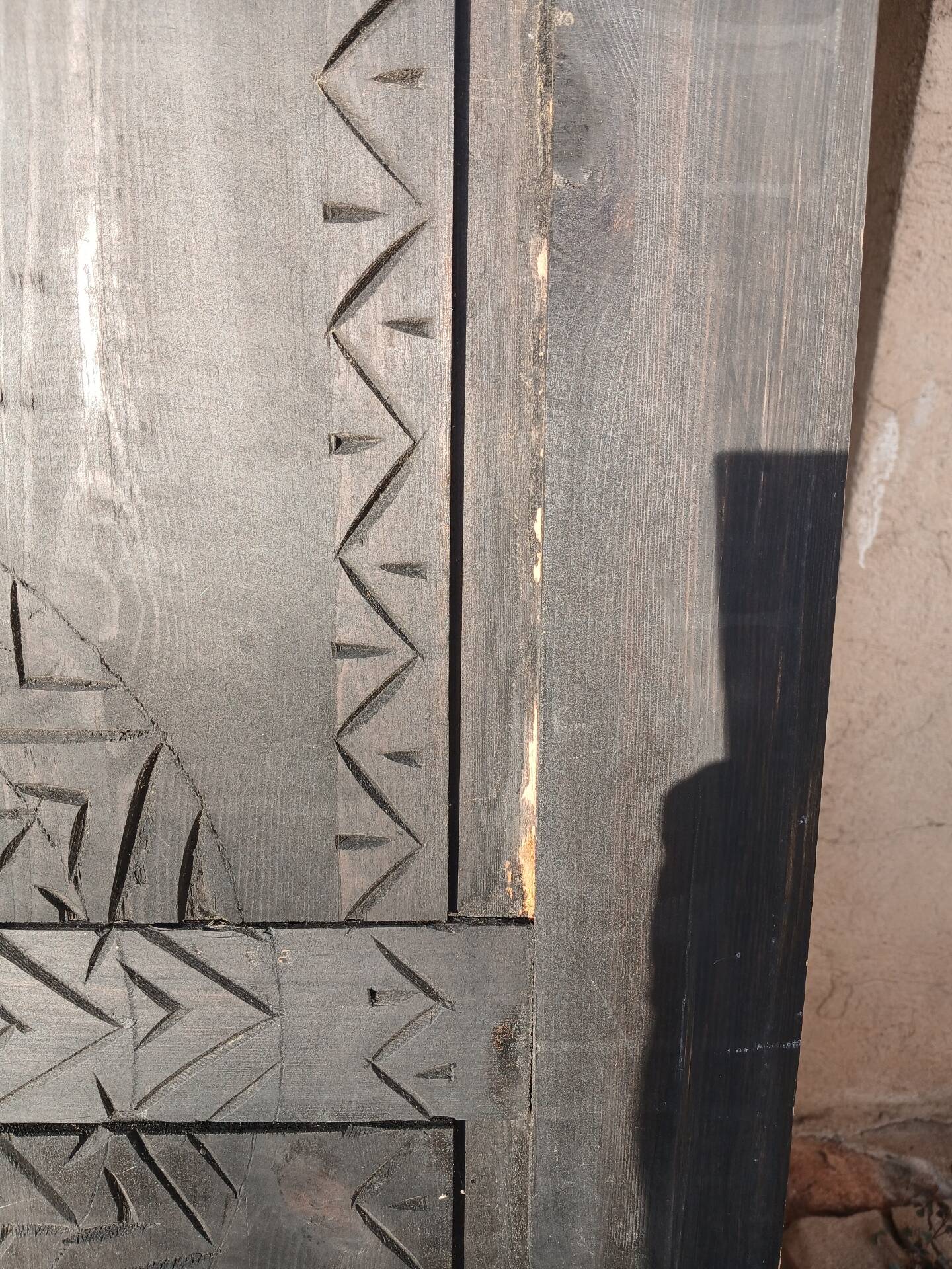 3 doors/old carved wooden panels