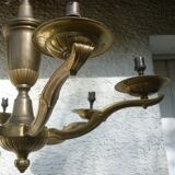 Lustre ancien en cuivre et laiton