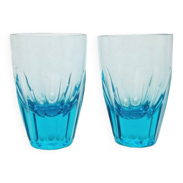 Art Deco crystal glasses, Czechoslovakia, 1930s, set of 2
