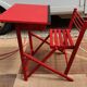 Folding children's desk made of painted wood