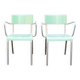 Paire de fauteuils fourmi sarcelle Italie 50s