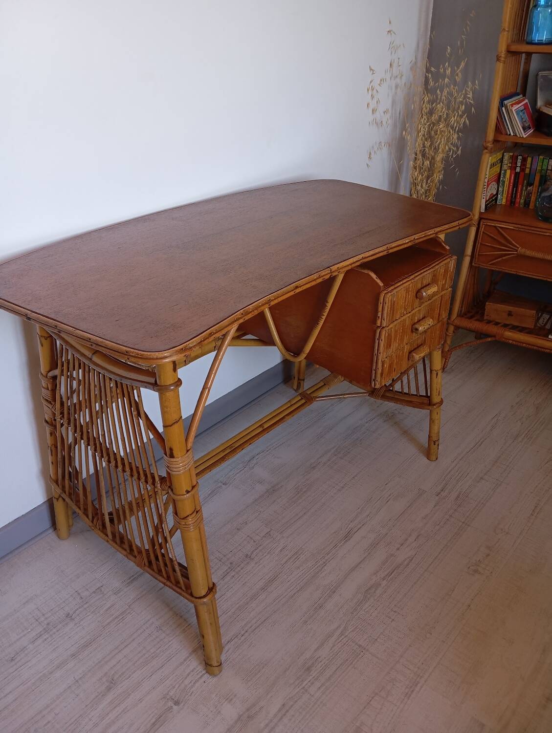Rattan desk