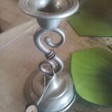 J. Goardere pewter candle holder