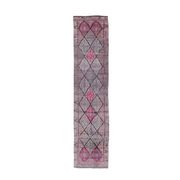 Vintage Turkish Hand-Knotted Hallway Runner  71x313