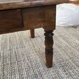 Wooden and turned feet coffee table