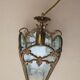 Bronze lantern of Louis XVI style working order - engraved glasses