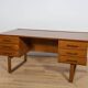 Mid-Century Teak Freestanding Desk by Torben Valeur & Henning Jensen for Dy