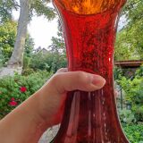 Bubbled glass vase