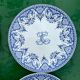 6 assiettes Gien série monogramme « 2nd choix »