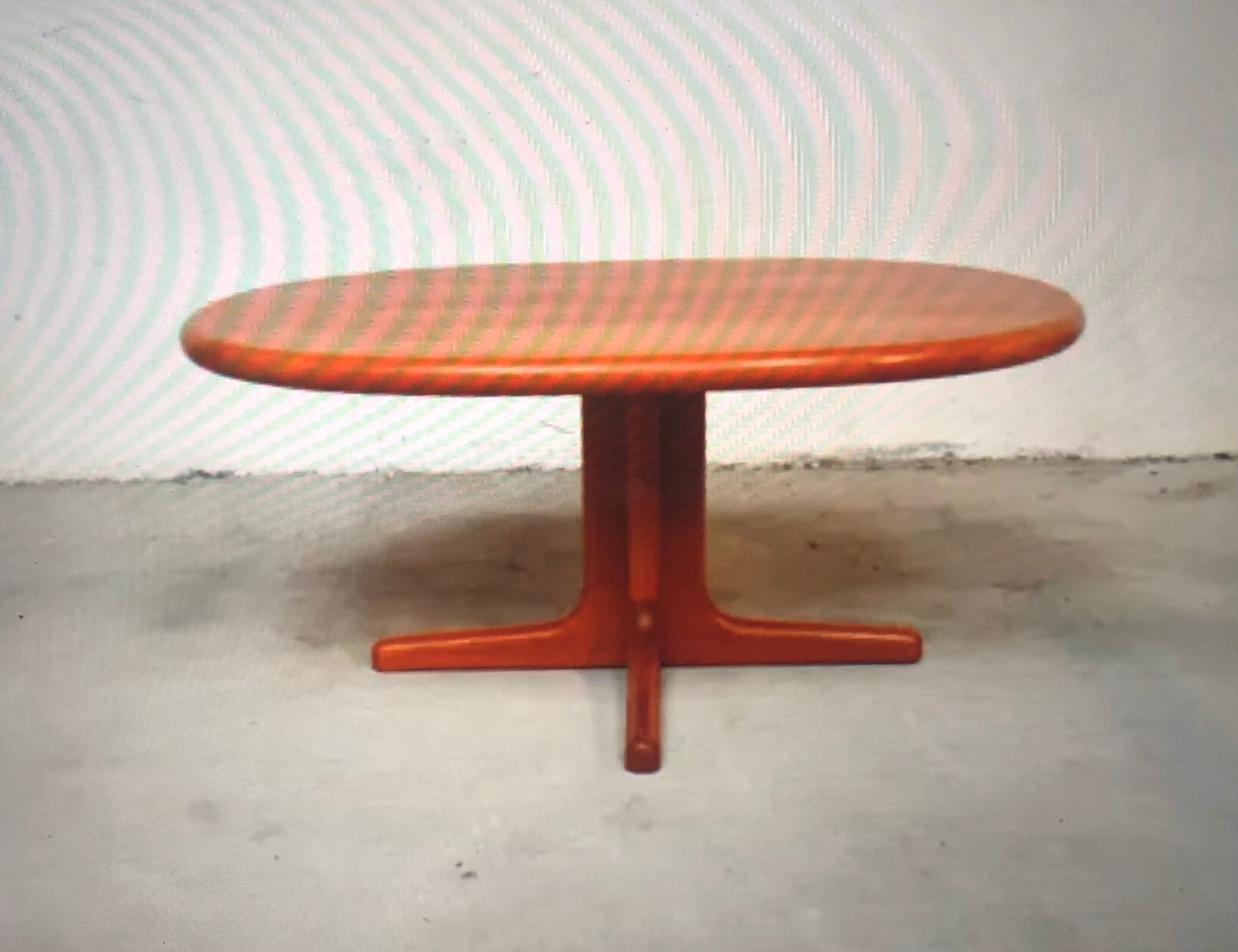 Oval coffee table Glostrup teak 60s