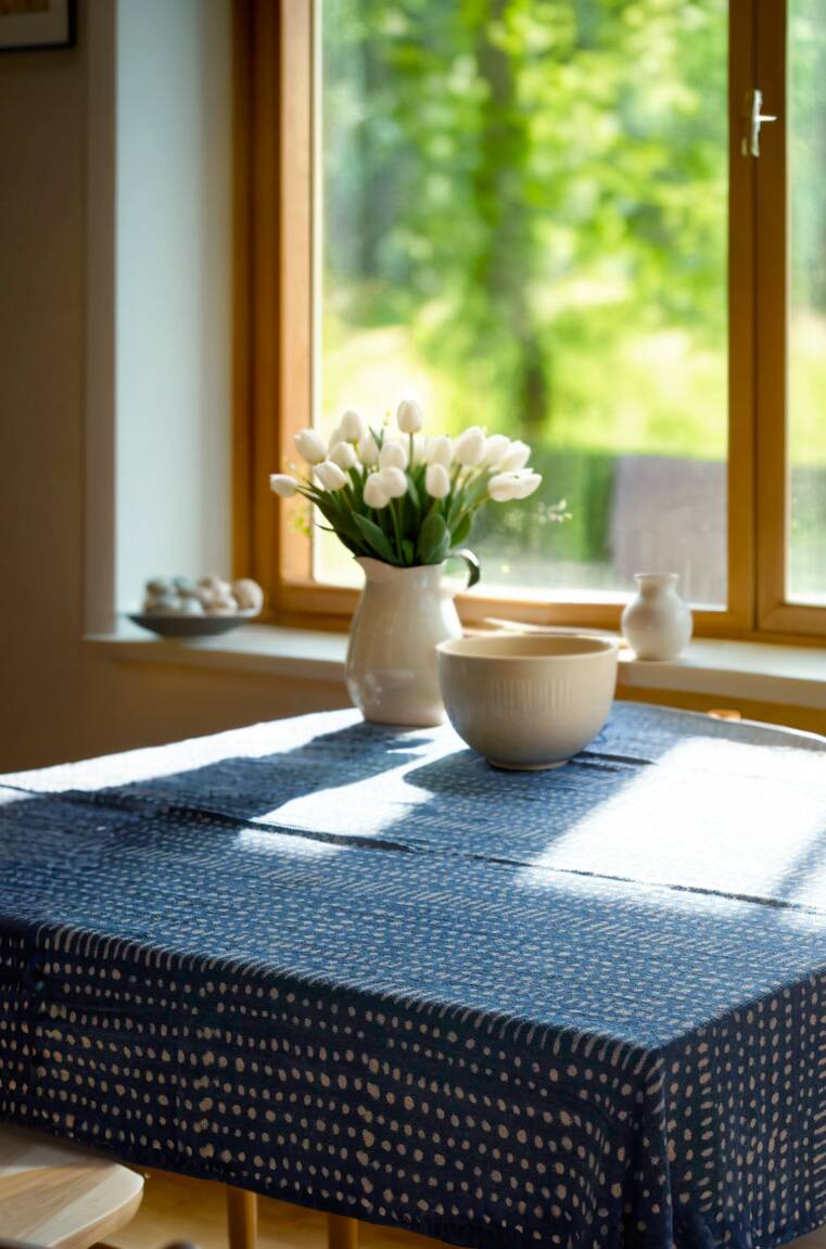 Handwoven indigo fabric