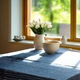 Handwoven indigo fabric