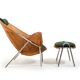 BO-360 Chair and Footstool by Erik Ole Jørgensen for Bovirke 1953