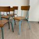 Set of 10 industrial chairs
