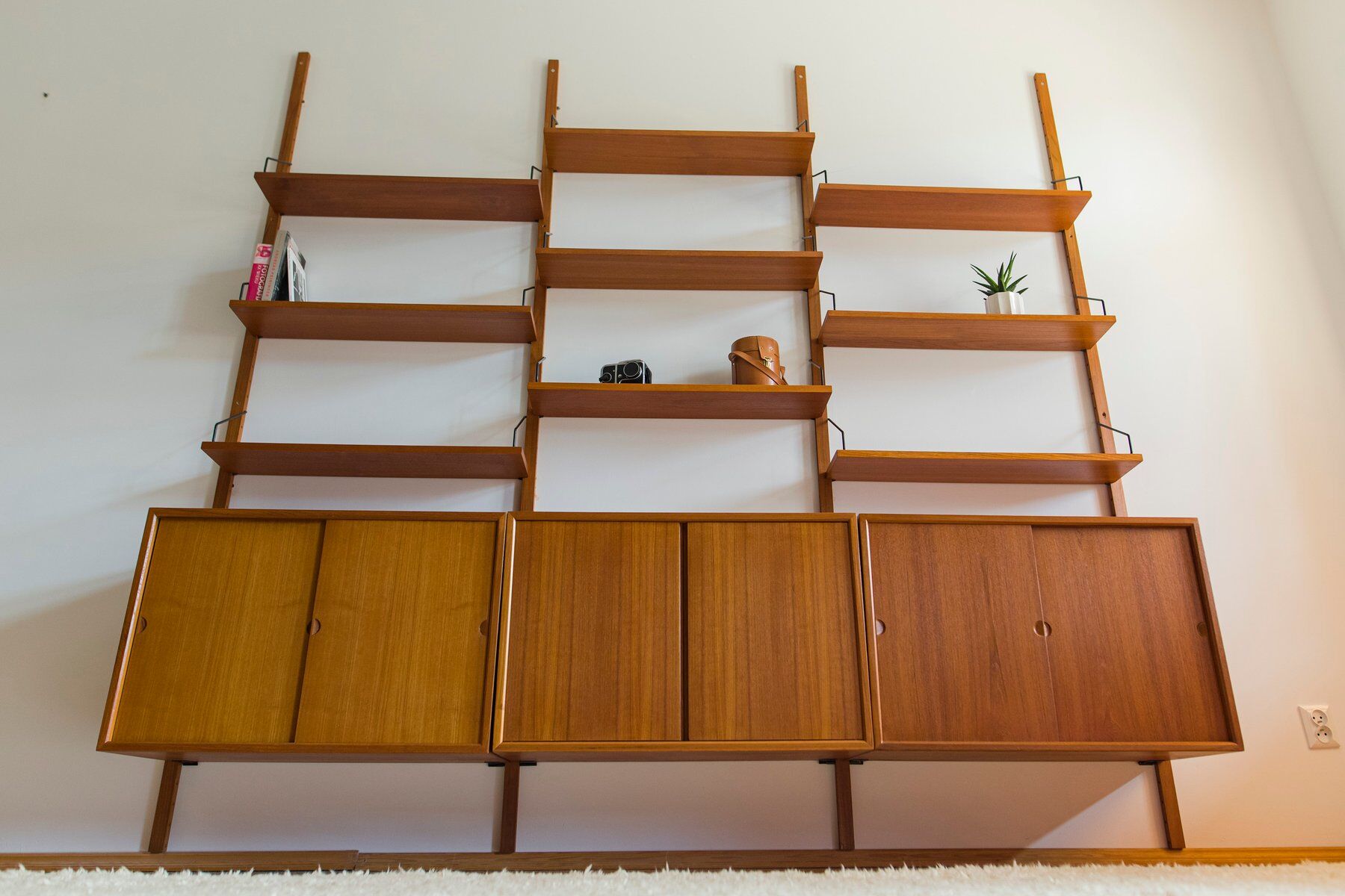 Modular wall storage system by Poul Cadovius for Cado, 1960s