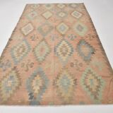 6x10 Soft Vintage Persian Rug, Oushak Wool Area Rug, 181x312Cm
