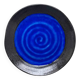 Black and blue ceramic plate