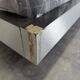 Roche Bobois Camora Nova brushed aluminum bed and bedside table