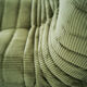 Togo Armchair and Pouf in Khaki wide Corduroy