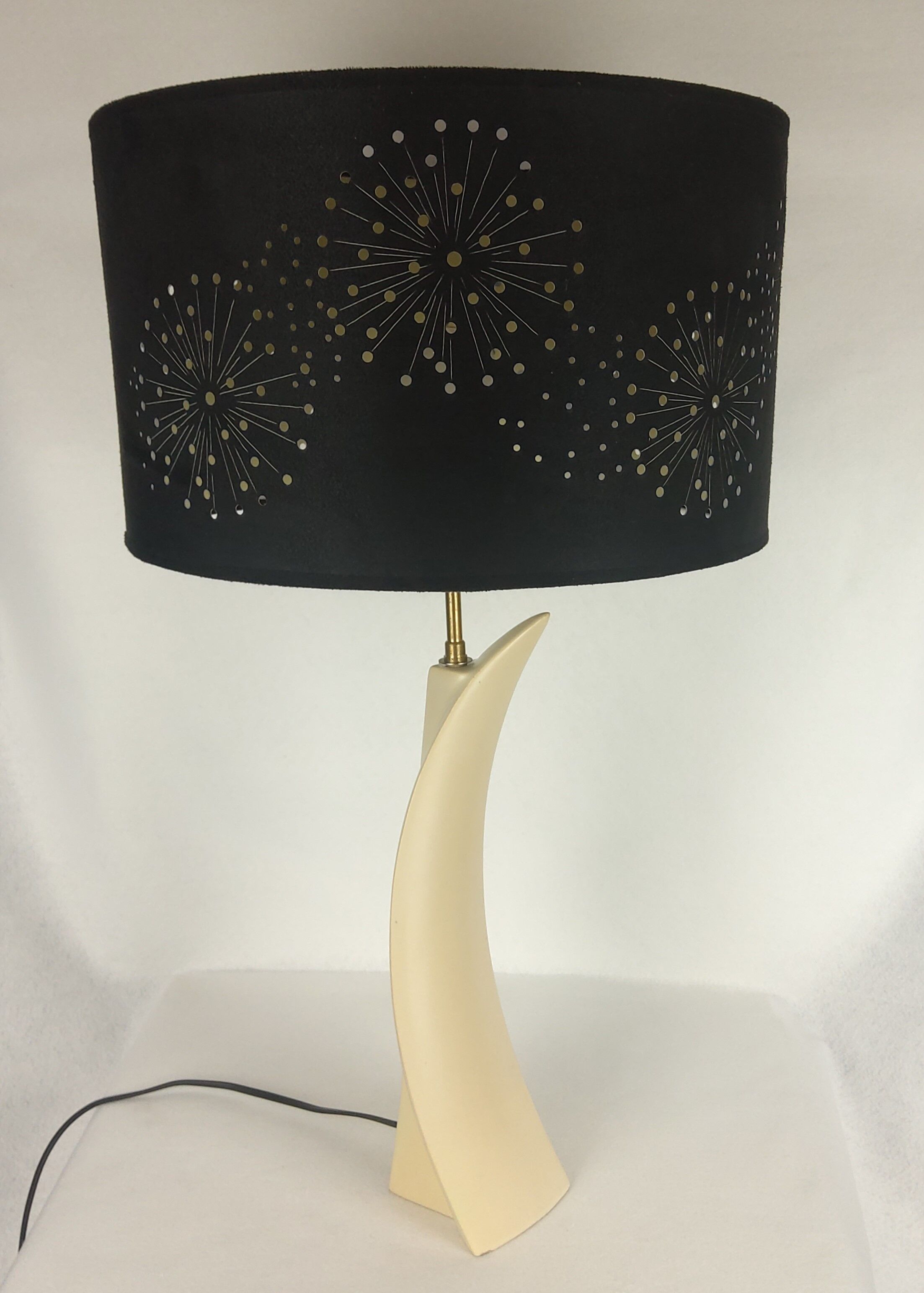 "Concorde" lamp vintage white ceramic 1960
