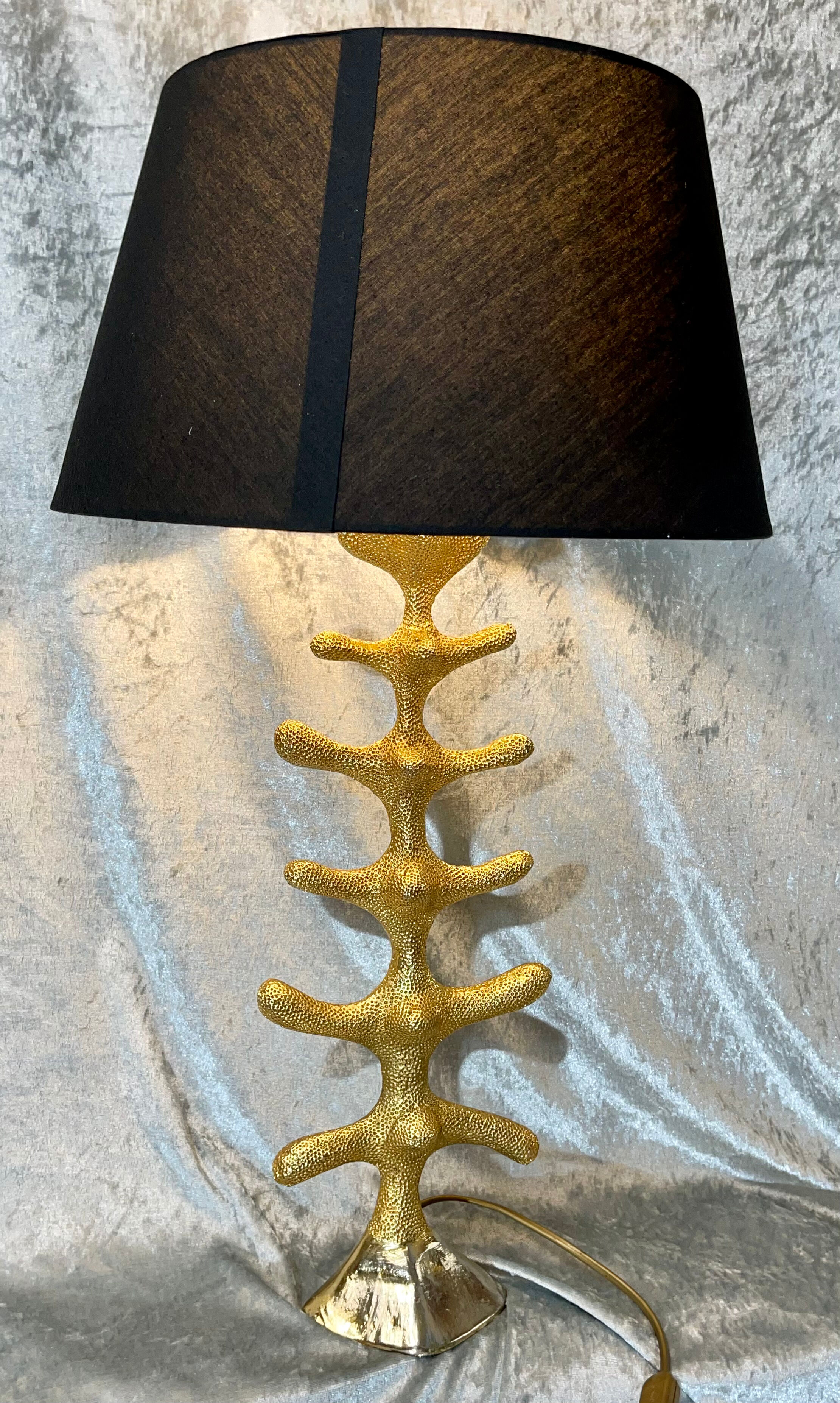 Lampe bronze doré de Stéphane Galerneau
