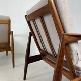 Danish palisander armchairs by Kai Kristiansen