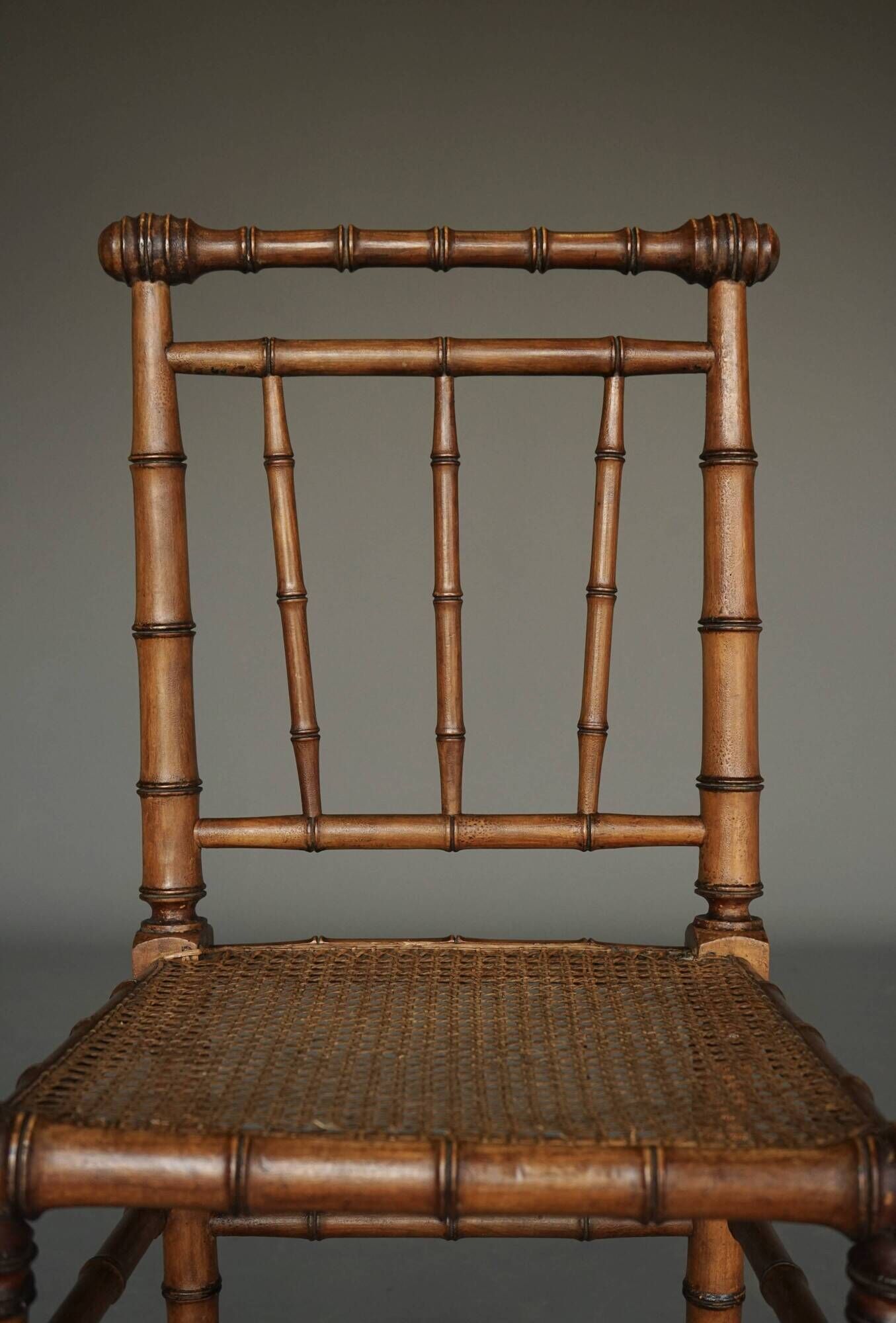 Antique American Faux Bamboo Side Chair. 1880s